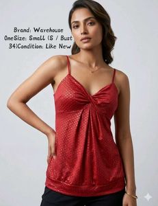 Maroon Spaghetti Top - Size S