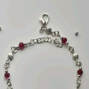 Red Beaded Chain Necklace