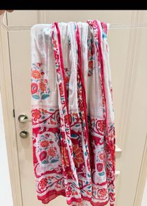 Vibrant Floral Print Ethnic Gown