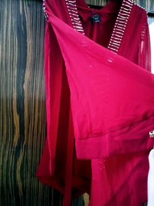 Stunning Red Beaded Cape