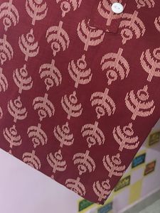 Maroon Printed Kurta