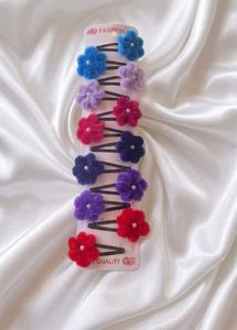 Cute handmade 24 hair clip set