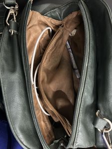 Olive Green Colour Branded Handbag