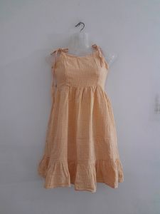 Orange Casual Dress (Women's)
