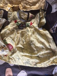 Cute Yellow Baby Dresses Set