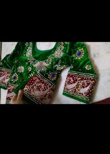 Exquisite Emerald Green Bridal Lehenga
