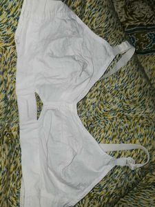 Comfortable White Cotton Bra