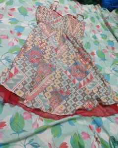 Boho Print Hi-Low Dress