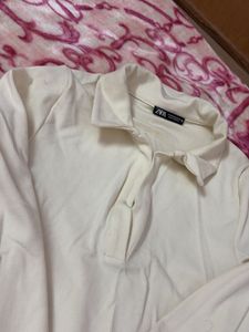 Cream Long Sleeve Bodysuit Top