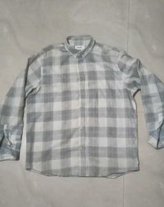 Oversized vintage check shirt size(L)