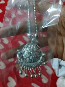 Silver Oxidized Maang Tikka