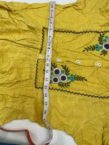 Yellow Embroidered Kurta Set
