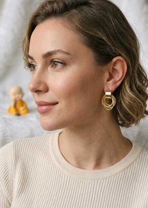 Chic Gold Plated Hoop Earrings