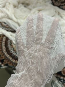 White Dupatta Fabric