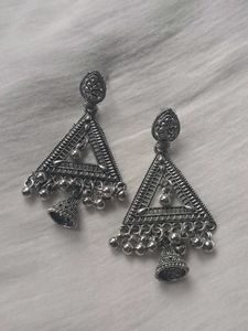 Tribal Triangle Jhumka Earrings