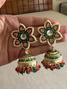 Stunning Floral Jhumka Earrings