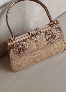 Elegant Rose Gold Clutch Bag