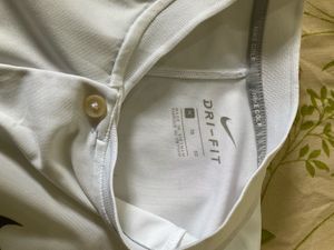 Nike Dri-Fit White Baseball Henley