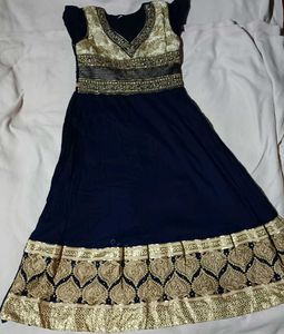 Navy Blue Colour Anarkali Suit