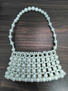Elegant Pearl Beaded Handbag