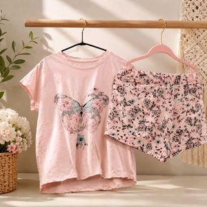 Butterfly Print Pajama Set