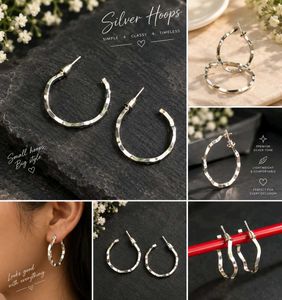 Chic Silver Hoop Earrings