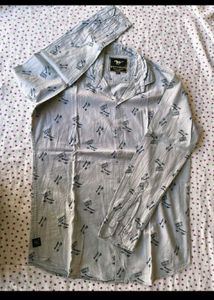 Men's Graphic Print Casual Shirt L size