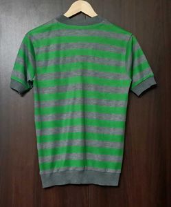 Retro Striped V-Neck Tee