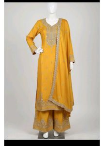 Embroidered Yellow Kurta