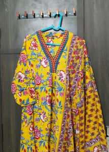 New Unused PureCotton Aline Anarkali Suit