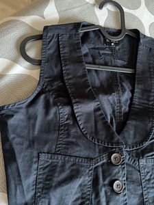 Black Button-Up Vest