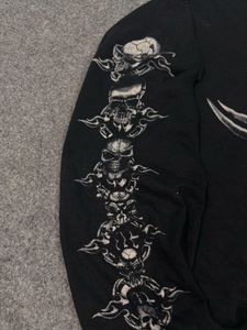 Men's Skull Graphic Long Sleeve T-Shirt