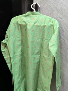 Men's Green Printed Kurta
