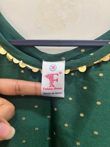 Ethnic Gown with Gold Dots