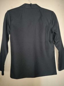 Single Breasted Black Blazer for Woman