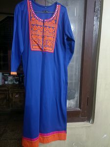 Smart Patch Work Woolen Kurti For Women In L Size