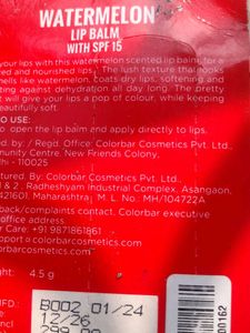 Colorbar Watermelon Lip Balm SPF 15