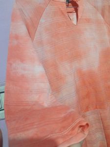 Peach Tie-Dye Maxi Dress