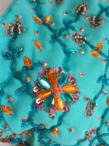 Embellished Turquoise Blouse