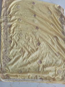 Beautiful... Yellow Suit With Full Thread And Ston