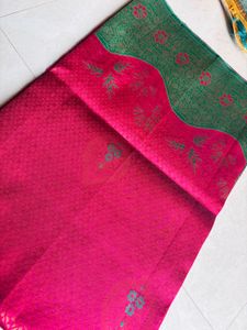 Magenta Silk Blend Saree