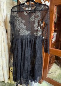Sheer Black Lace Dress