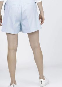Light Blue Pleated Shorts