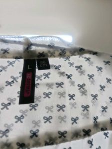 Cute Bow Print Top