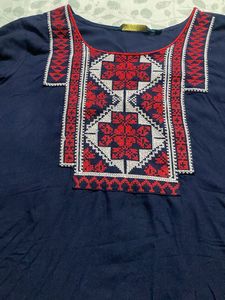 Nice Cotton Blend Embroidered Kurta