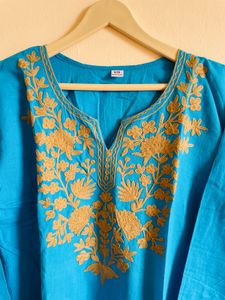Embroidered Blue Kurta