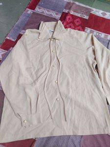 Classic Beige Button-Up Blouse