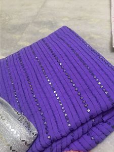 Stunning Purple Sequin Saree