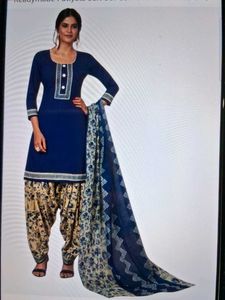 Elegant Blue Kurta with Patiala Pants and Dupatta