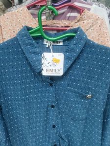 Cute Blue Polka Dot Top